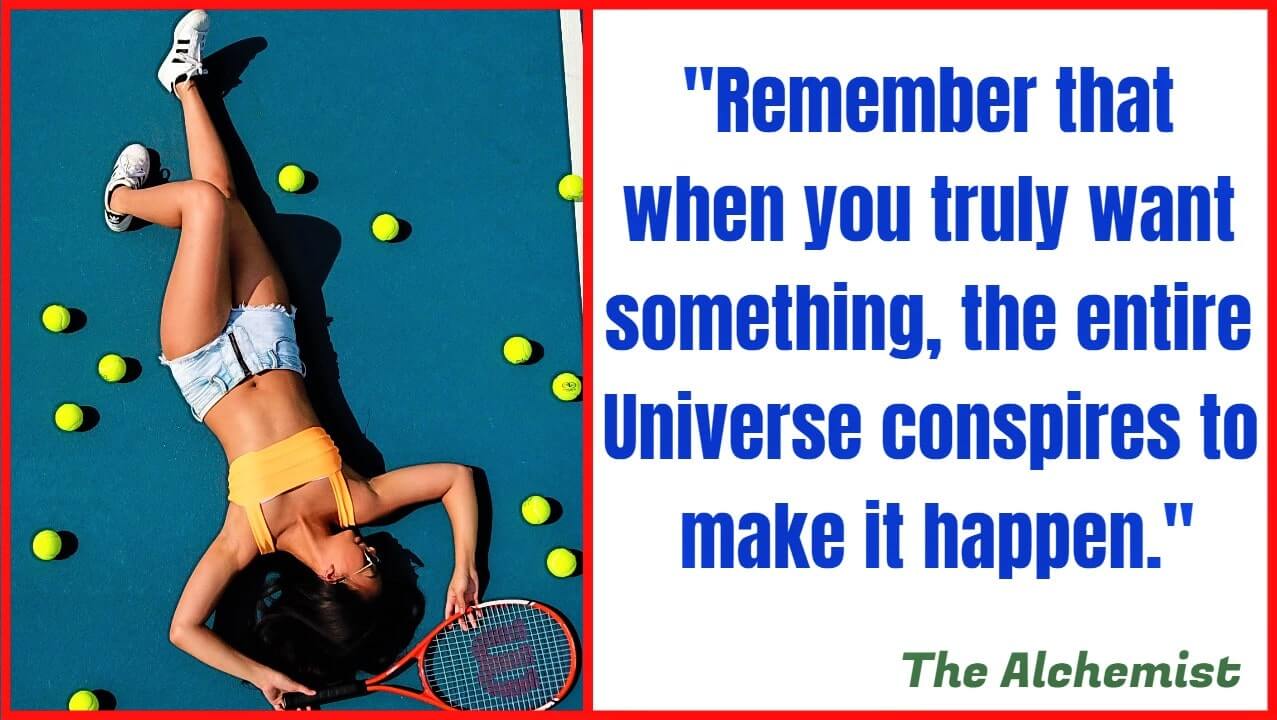 "Remember that when you truly want something, the entire Universe conspires to make it happen." – The Alchemist​